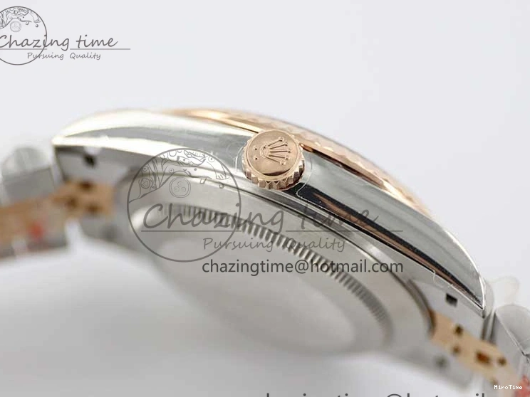 MiroTime 0310 Tailored DateJust 41 126331 SS RG TWF 1:1 Best Edition 904L Steel Gray Dial Green Roman on SS RG Jubilee Bracelet VR 2450